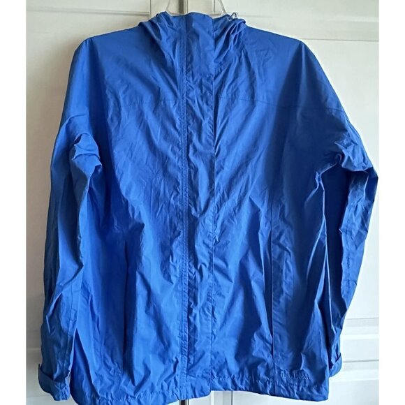 L.L. Bean Women’s Hooded‎ Full Zip Trail Model Rain Jacket Small Blue Vintage - Picture 1 of 8
